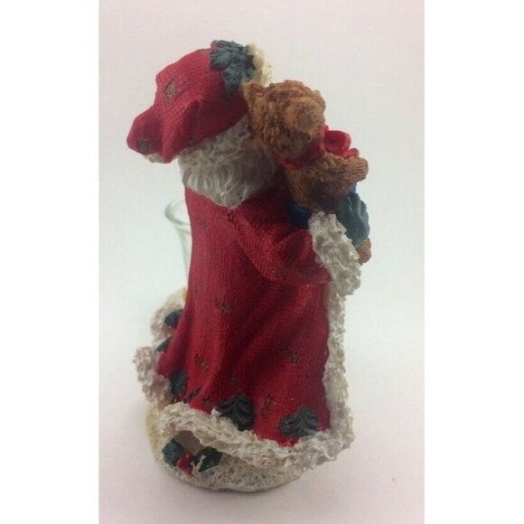 Holiday Collection Gifts Resin Santa Toys Teddy Candle Holder w/ Box VTG 5.5”x5” - Picture 7 of 11